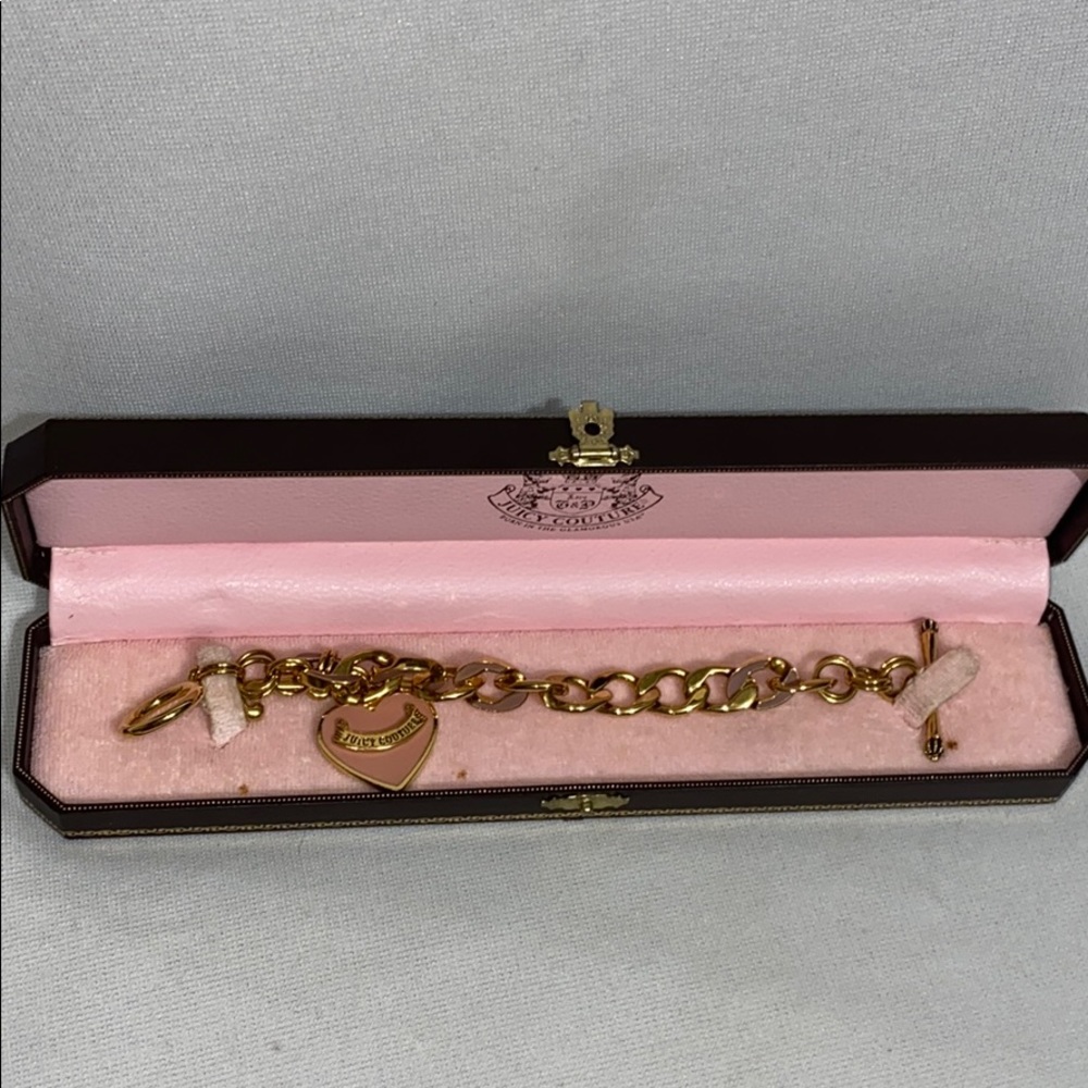 NEW JUICY COUTURE PINK HEART BRACELET